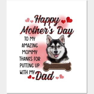 Husky Happy Mother's Day To My Amazing Mommy Posters and Art